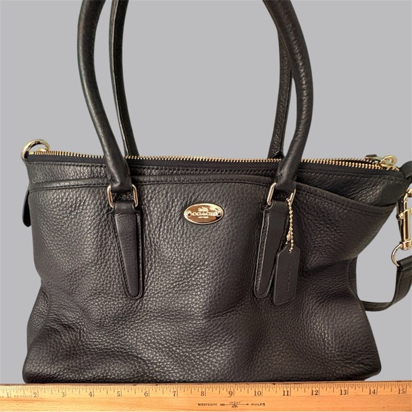 Coach Morgan Satchel Black Pebbled Leather - Picture 6 of 15